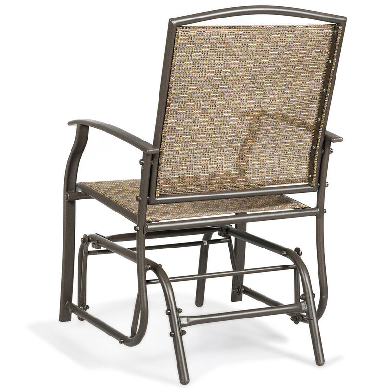 Swing Single Glider Rocking Chairs in Safe Rocking Design