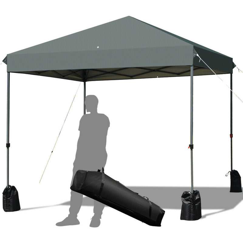 8 x 8 Ft Outdoor Canopy Tent with Roller Bag and Sand Bags