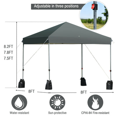 8 x 8 Ft Outdoor Canopy Tent with Roller Bag and Sand Bags