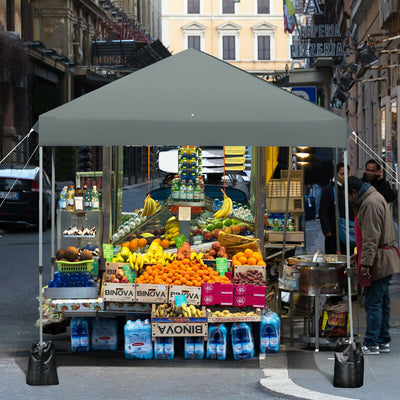 8 x 8 Ft Outdoor Canopy Tent with Roller Bag and Sand Bags