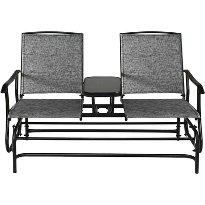 2-Person Outdoor Patio Double Rocking Loveseat