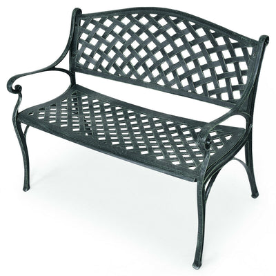 40 Inch Outdoor Aluminum Antique Garden Patio Bench