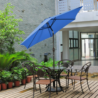 10ft Outdoor Market Patio Table Umbrella Push Button Tilt Crank Lift