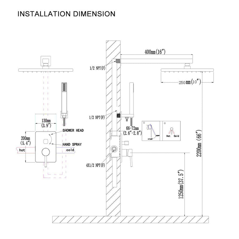 shower systems with handheld