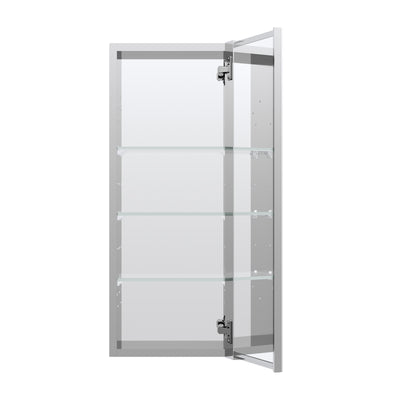 12 in. x 30 in. Copper-Free Tri-Views Mirror Medicine Cabinet with Adjustable Shelves and Right Swing Door