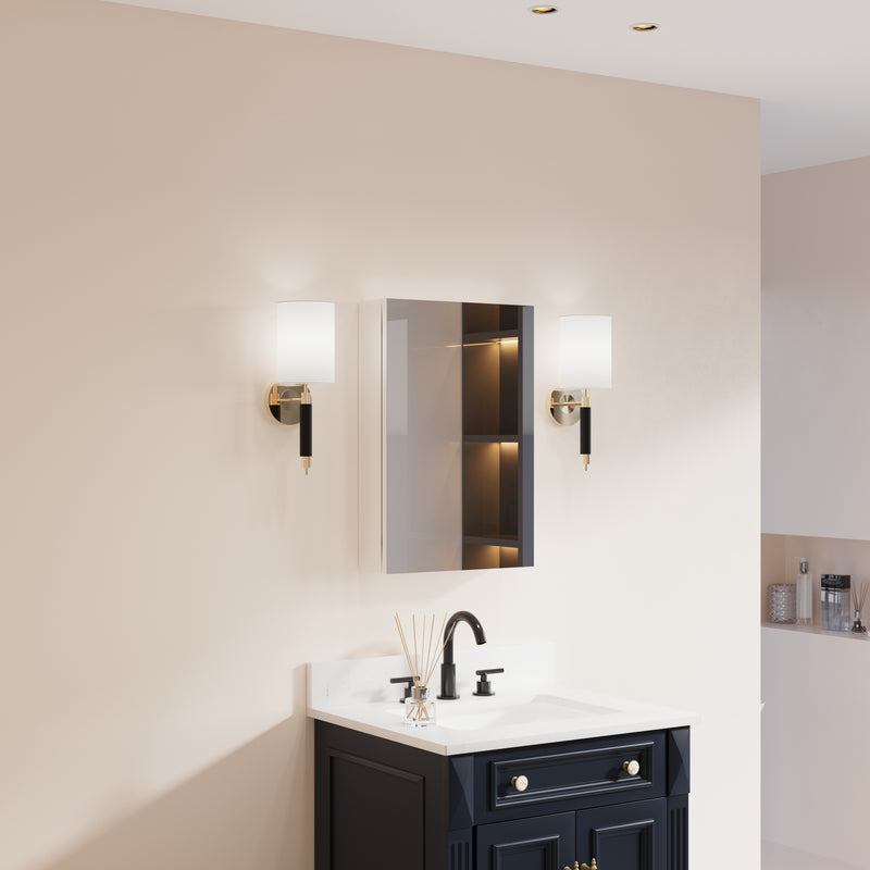 16 in.x 24 in. inch Copper-Free Tri-Views Mirror Cabinet with Adjustable Shelves and Right Swing Door