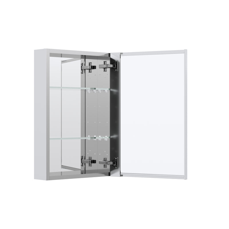 16 in.x 24 in. inch Copper-Free Tri-Views Mirror Cabinet with Adjustable Shelves and Right Swing Door