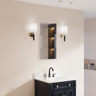 16 in. ×30 in. Copper-Free Tri-Views Mirror Medicine Cabinet with Adjustable Shelves and Left Swing Door