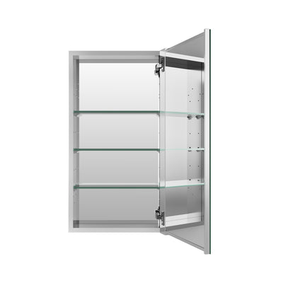 16 in. ×30 in. Copper-Free Tri-Views Mirror Medicine Cabinet with Adjustable Shelves and Right Swing Door