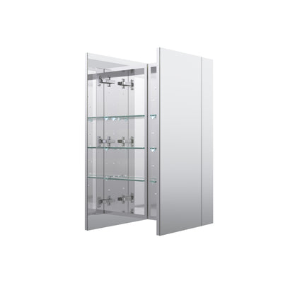 28 in. ×30 in. Copper-Free Tri-Views Mirror Medicine Cabinet with Adjustable Shelves and Dual Swing Doors