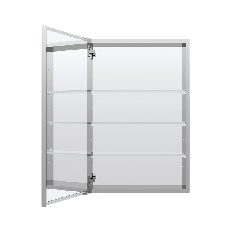 20 in.x 30 in. Copper-Free Tri-Views Mirror Cabinet with Adjustable Shelves and Left Swing Door
