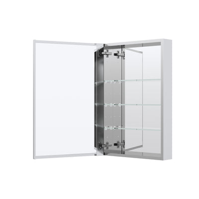 20 in.x 30 in. Copper-Free Tri-Views Mirror Cabinet with Adjustable Shelves and Left Swing Door