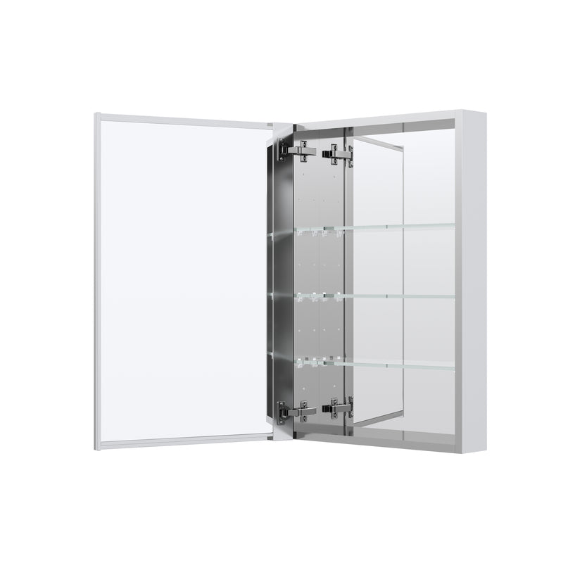 20 in.x 30 in. Copper-Free Tri-Views Mirror Cabinet with Adjustable Shelves and Left Swing Door