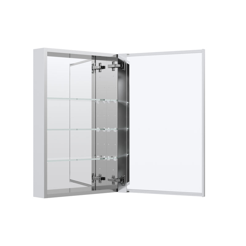 20 in.x 30 in. Copper-Free Tri-Views Mirror Cabinet with Adjustable Shelves and Right Swing Door