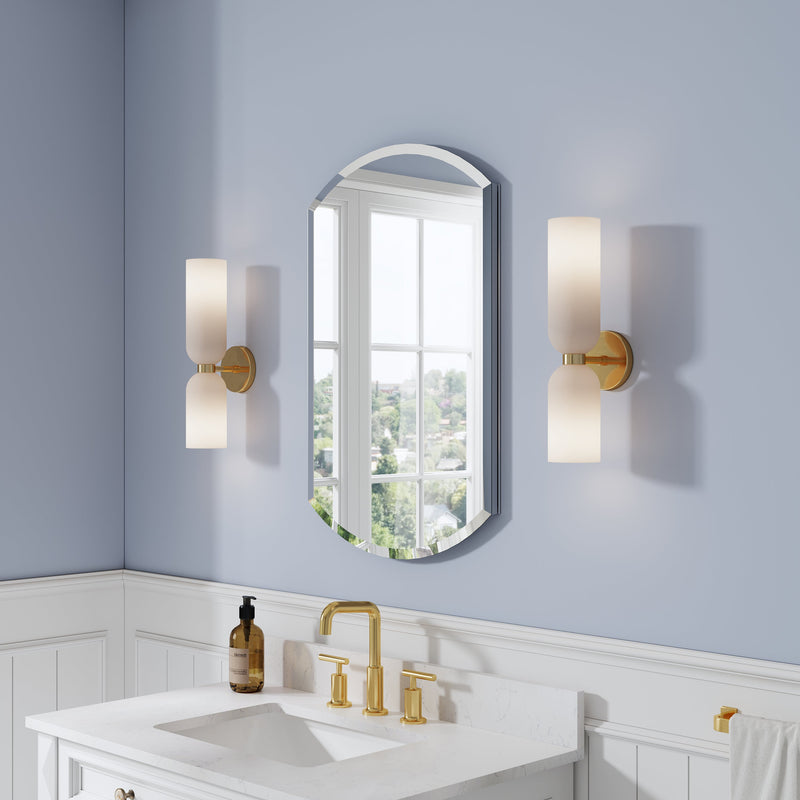 20 in. ×32 in. Copper-Free Tri-Views Bathroom Medicine Cabinet with Beveled Edge Mirrored Door, Recessed/Surface Mount