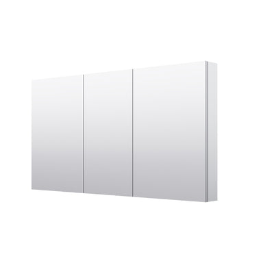 56 in. ×30 in. Copper-Free Tri-Views Mirror Medicine Cabinet with Adjustable Shelves and 3 Doors