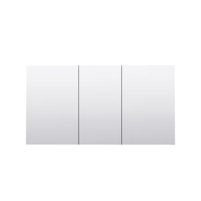 56 in. ×30 in. Copper-Free Tri-Views Mirror Medicine Cabinet with Adjustable Shelves and 3 Doors