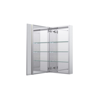 36 in. ×30 in. Copper-Free Tri-Views Mirror Medicine Cabinet with Adjustable Shelves and Dual Swing Doors