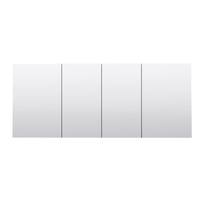 72 in. ×30 in. Copper-Free Tri-Views Mirror Medicine Cabinet with Adjustable Shelves and Dual Swing Doors