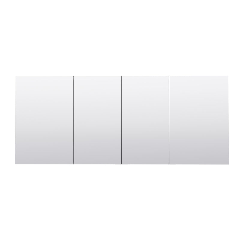 72 in. ×30 in. Copper-Free Tri-Views Mirror Medicine Cabinet with Adjustable Shelves and Dual Swing Doors