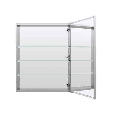 24 in.x 30 in. Copper-Free Tri-Views Mirror Cabinet with Adjustable Shelves and Right Swing Door