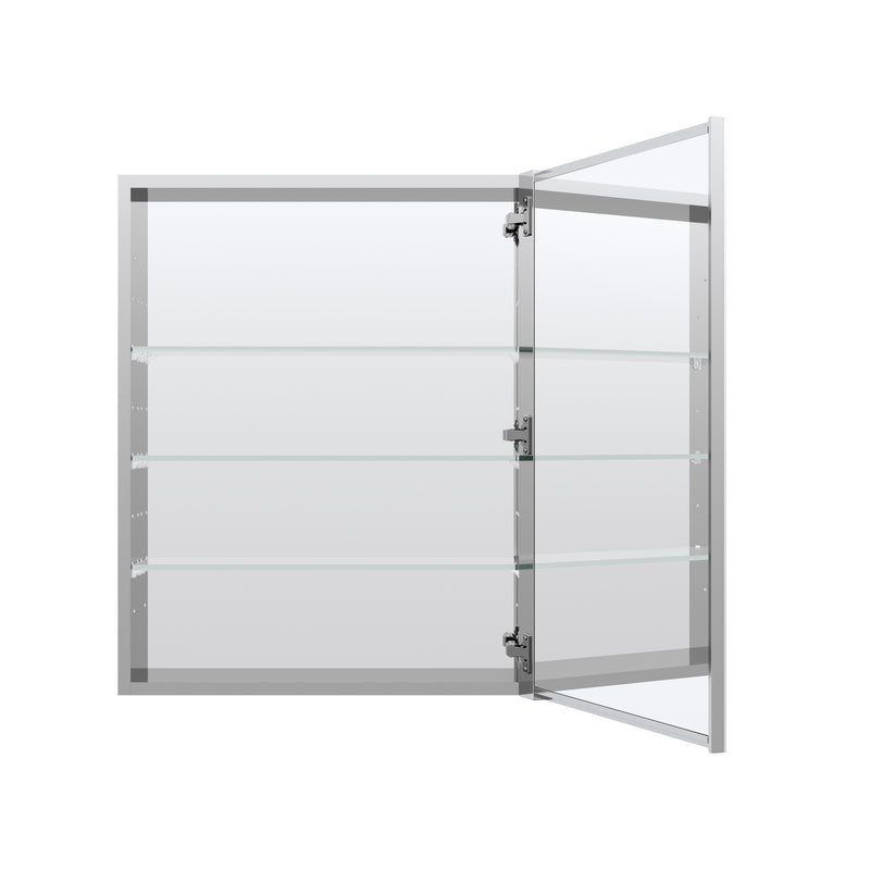 24 in.x 30 in. Copper-Free Tri-Views Mirror Cabinet with Adjustable Shelves and Right Swing Door