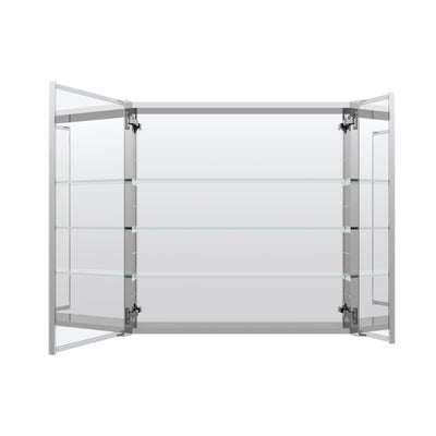 30 in.x 30 in. Copper-Free Tri-Views Mirror Cabinet with Adjustable Shelves and Dual Swing Doors