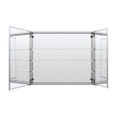 36 in.x 30 in. Copper-Free Tri-Views Mirror Cabinet with Adjustable Shelves and Dual Swing Doors
