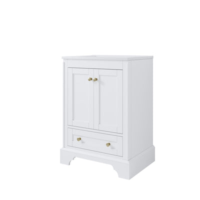 24 inch Bathroom Vanity with Sink Combo Set, Solid Wood Bathroom Storage Cabinet with Soft-Closing Cabinet Doors, White