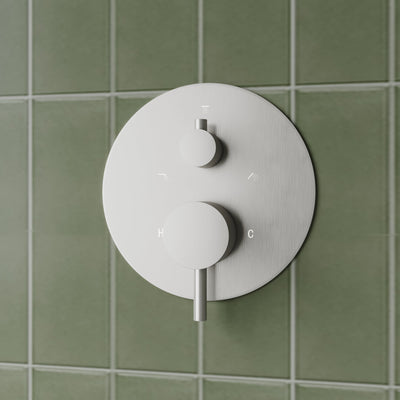 3-Function Shower System with Tub Spout, 10-Inch Rainfall Head & Handheld – Pressure Balance Valve, 304 Stainless Steel