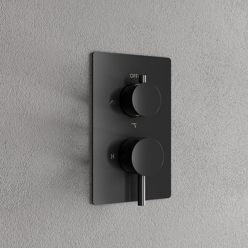 Wall-Mounted Shower System with Rainfall Head, Handheld & 3-Way Diverter – Pressure Balance Valve