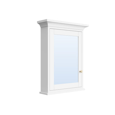 24 in.W x 30 in.H Vertical Mounting Bathroom Wood Medicine Cabinet with Mirror in White