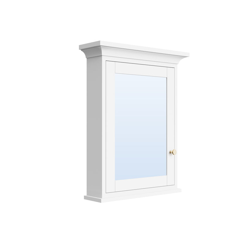 24 in.W x 30 in.H Vertical Mounting Bathroom Wood Medicine Cabinet with Mirror in White