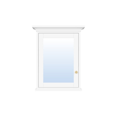 24 in.W x 30 in.H Vertical Mounting Bathroom Wood Medicine Cabinet with Mirror in White