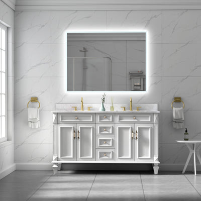 48 in. W x 36 in. H Rectangular Frameless Anti-Fog LED Light Dimmable Wall Mount Premium Bathroom Vanity Mirror