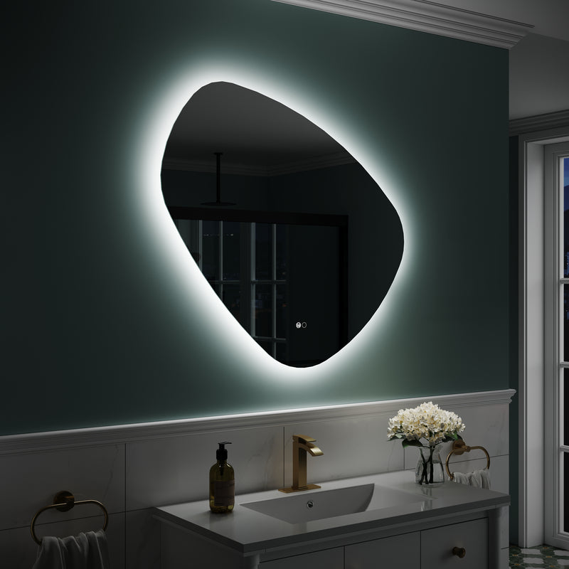 32 in. W x 30 in. H Frameless Anti-Fog LED Light Dimmable Bathroom Vanity Mirror