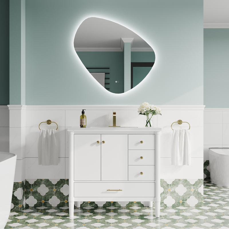 32 in. W x 30 in. H Frameless Anti-Fog LED Light Dimmable Bathroom Vanity Mirror