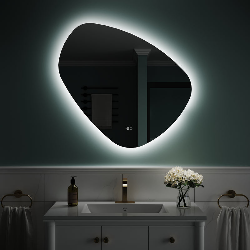 32 in. W x 30 in. H Frameless Anti-Fog LED Light Dimmable Bathroom Vanity Mirror