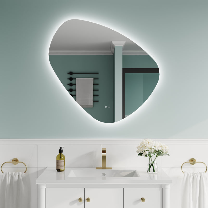 32 in. W x 30 in. H Frameless Anti-Fog LED Light Dimmable Bathroom Vanity Mirror