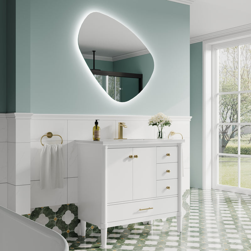 32 in. W x 30 in. H Frameless Anti-Fog LED Light Dimmable Bathroom Vanity Mirror