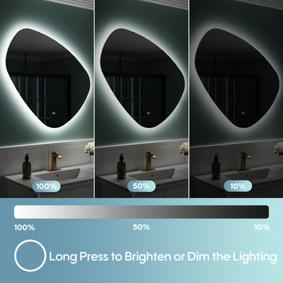32 in. W x 30 in. H Frameless Anti-Fog LED Light Dimmable Bathroom Vanity Mirror