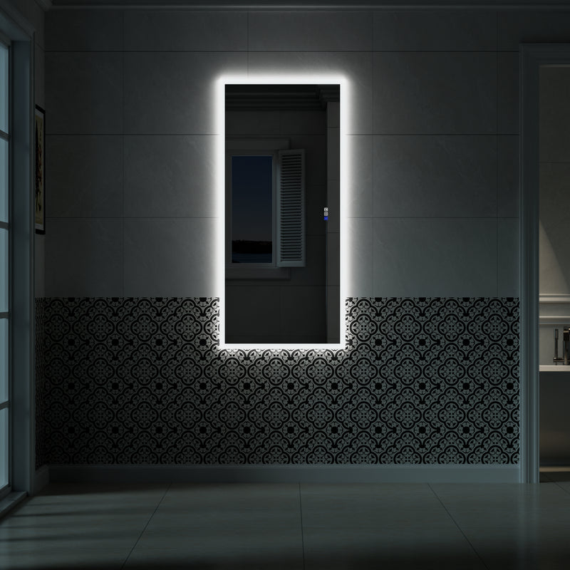 60 in. W x 28 in. H LED Light Mirror Rectangular Fog Free Frameless Bathroom Vanity Mirror