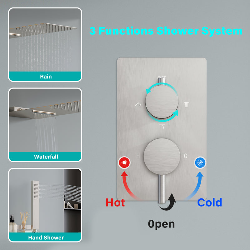 Pressure Balance 3-Function Shower System with 19.69&