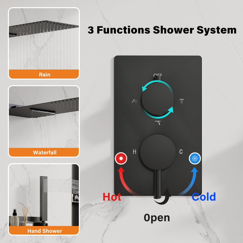 Pressure Balance 3-Function Shower System with 19.69&