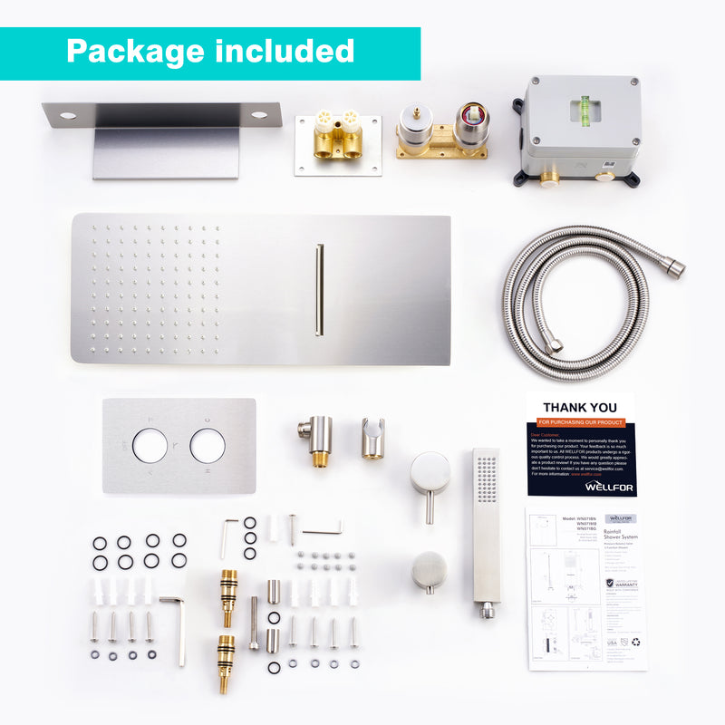 Pressure Balance 3-Function Shower System with 19.69&