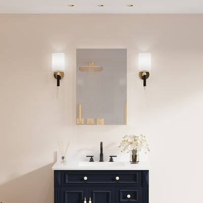 20 in.x 30 in. Copper-Free Tri-Views Mirror Cabinet with Adjustable Shelves and Left Swing Door
