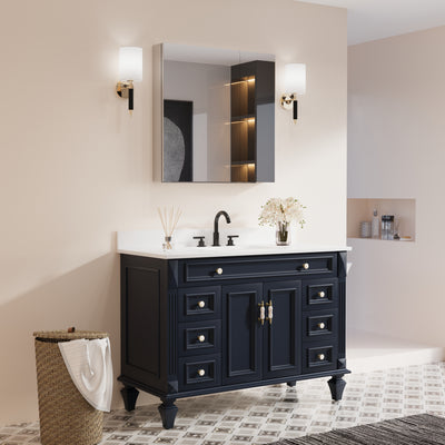 30 in.x 30 in. Copper-Free Tri-Views Mirror Cabinet with Adjustable Shelves and Dual Swing Doors