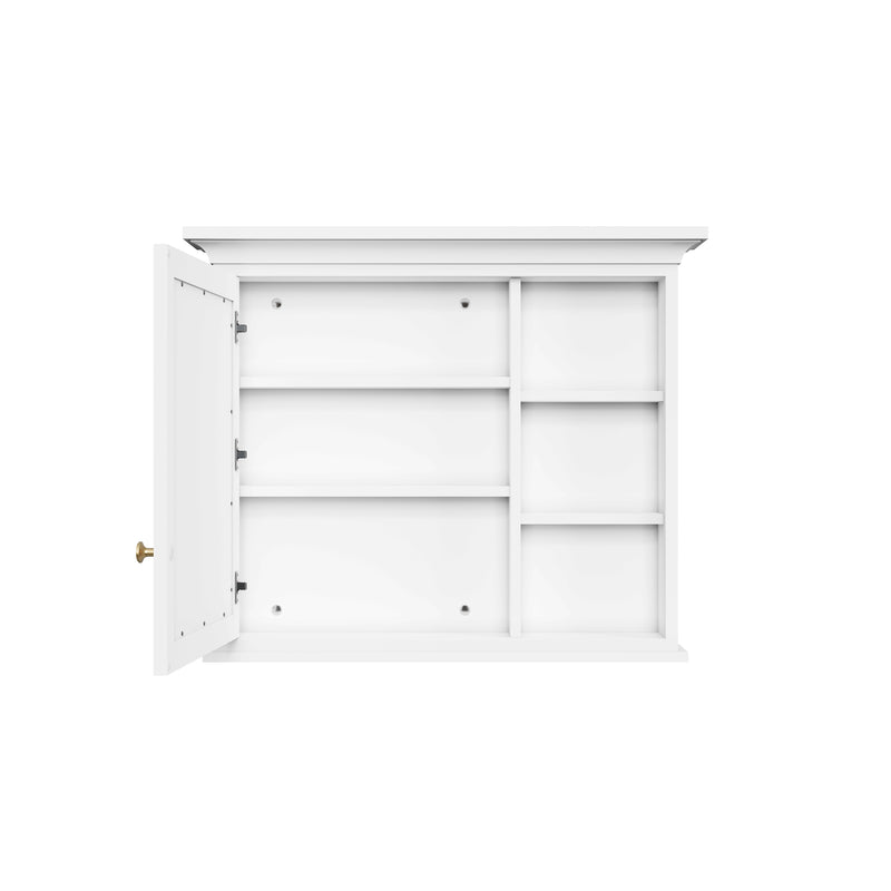 36 in.W x 30 in.H Vertical Mounting Bathroom Wood Medicine Cabinet with Mirror in White