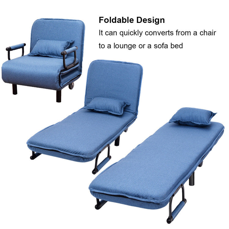 26.5 Inch Convertible Folding Leisure Recliner Sofa Bed