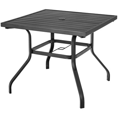 37 Inch Square Patio Dining Table with Umbrella Pole Hole